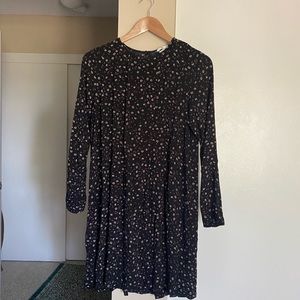 NWOT H&M Black/Floral Peasant Dress
